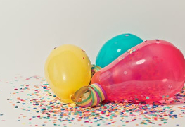 Ballonnen met confetti voor een kinderfeestje